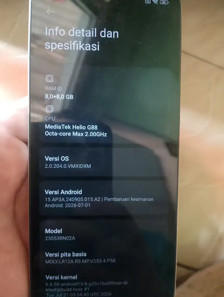 redmi 12 ram 8+8 batangan di jual / di tt nego tipis