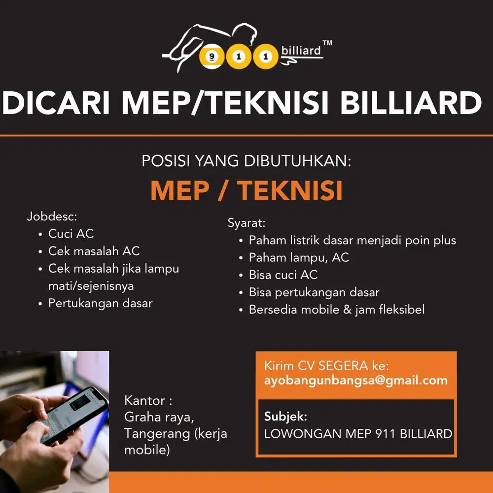 Lowongan Kerja Mep / Teknisi