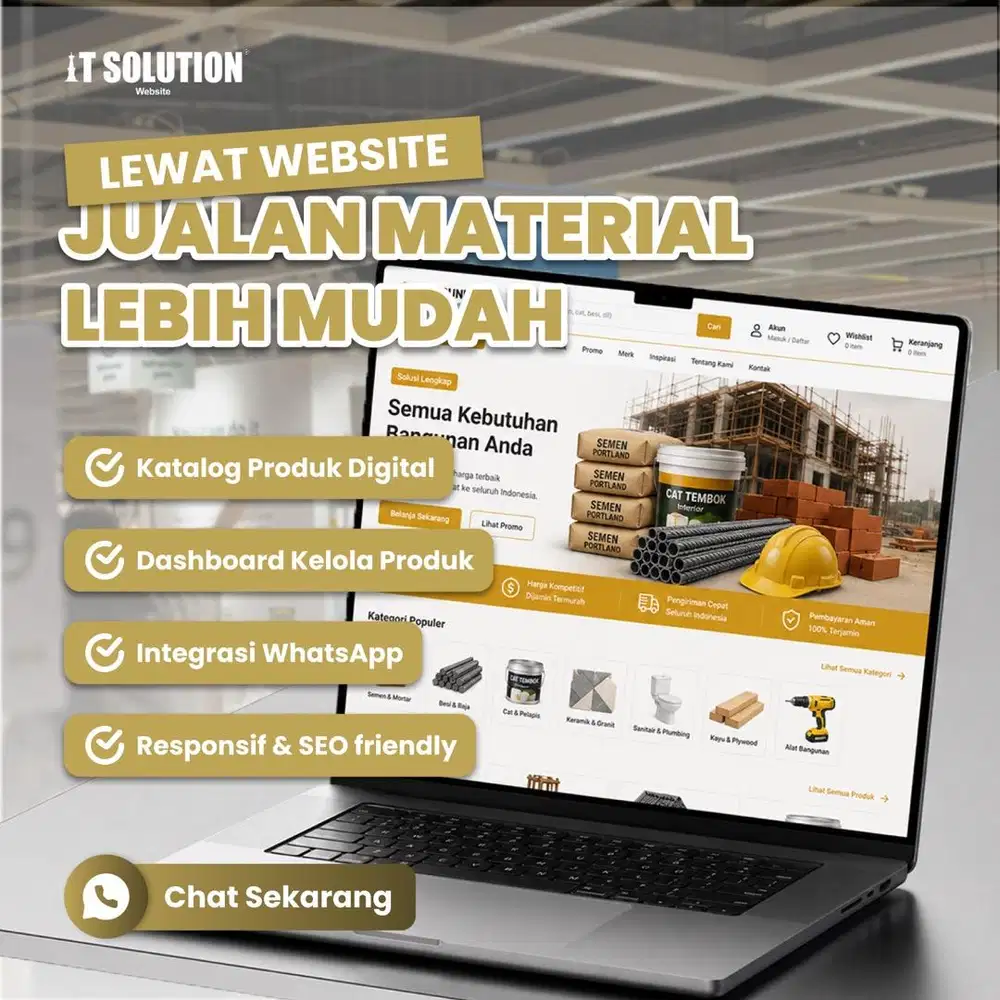 Pembuatan Website dan POS Kasir Toko Bangunan dan Meterial Profesional