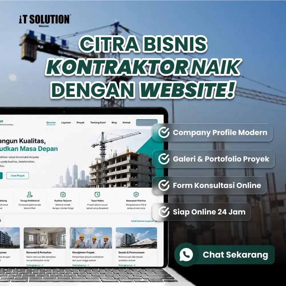 Pembuatan Website Company Profil Kontraktor Mobile Friendly