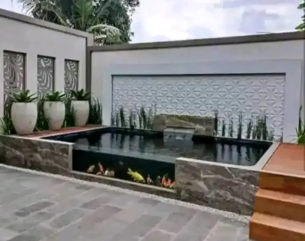Kolam ikan koi minimalis