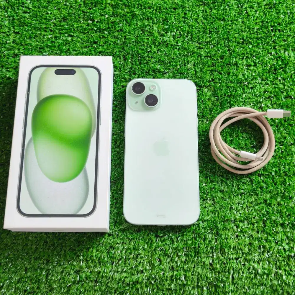 iPhone 15 128GB Green BH 84% Ex Resmi Fullset Ori
