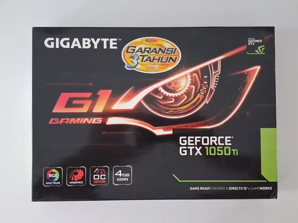 Graphic Card GPU Gigabyte Nvidia GeForce GTX 1050 Ti 4GB