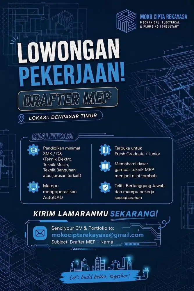 Lowongan Pekerjaan - Drafter MEP