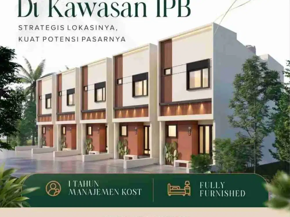Jual Kosan Baru dekat kampus IPB Dramaga Bogor barat 5 kamar Murah kos