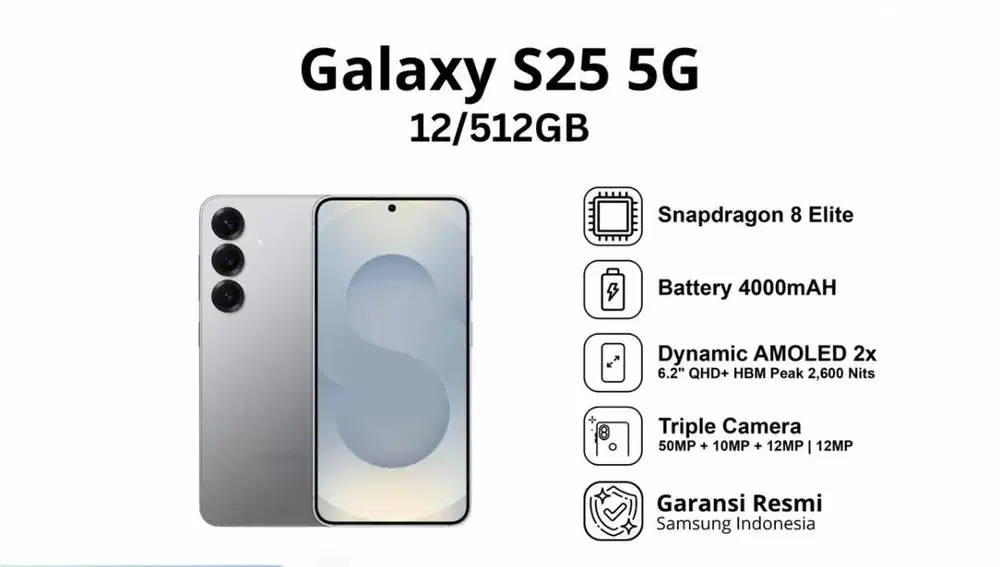 SAMSUNG S25 12/512 NEW SEGEL BOX RESMI SEIN 1TH