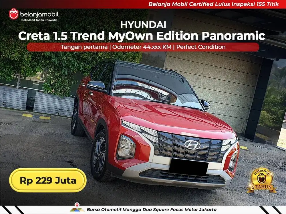 [ GARANSI 5TH ] Hyundai Creta 1.5 Trend MyOwn Panoramic AT 2022/2023