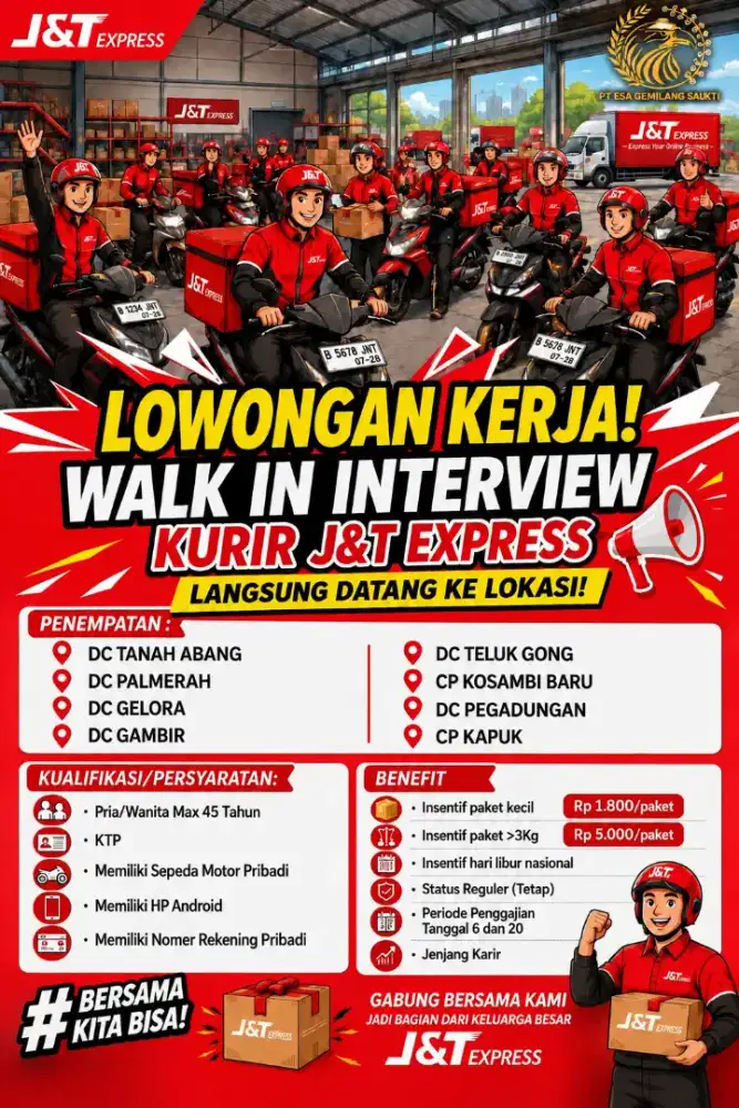 LOWONGAN KURIR JNT EKSPRESS