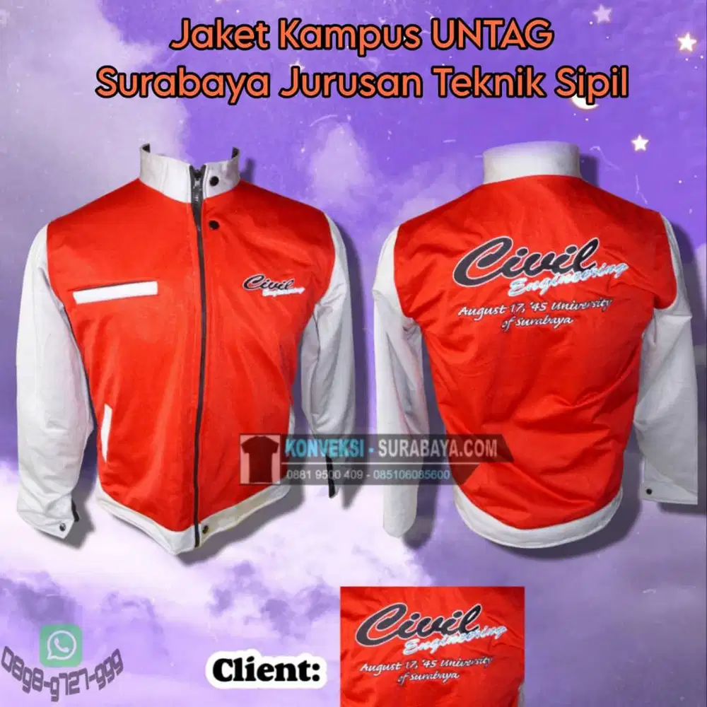 KONVEKSI JAKET KAMPUS SURABAYA – BIKIN JAKET ANGKATAN BERKUALITAS