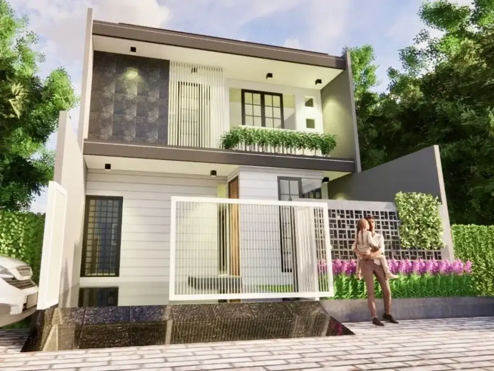 Manyar Rejo jual rumah 2 lantai new Gress modern minimalis siap huni