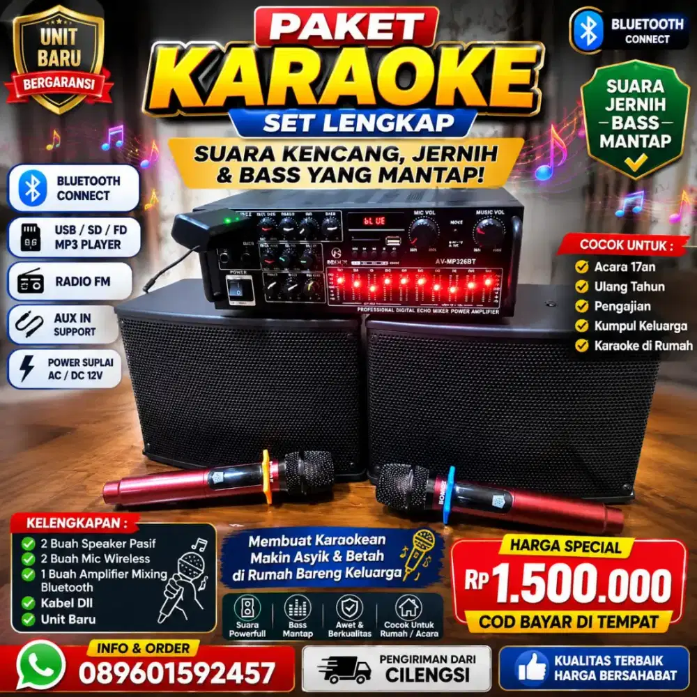 Paket set lengkap home karaoke