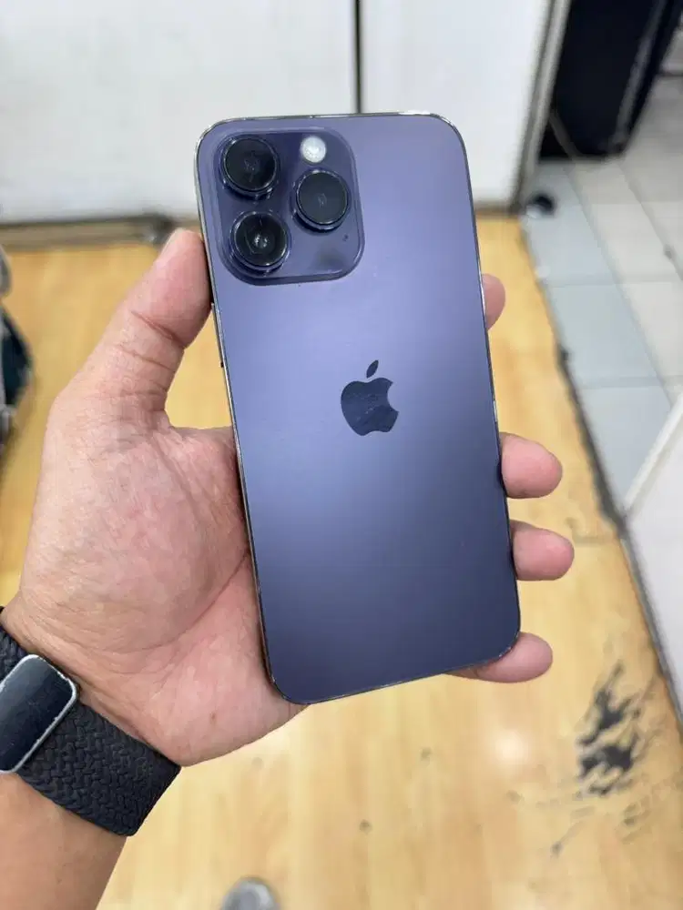 Iphone 14 PROMAX 128Gb Purple BEACUKAI mulus no minus fullset original