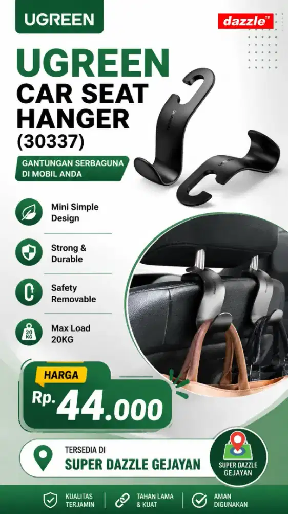 UGREEN CAR SEAT HANGER (30337)