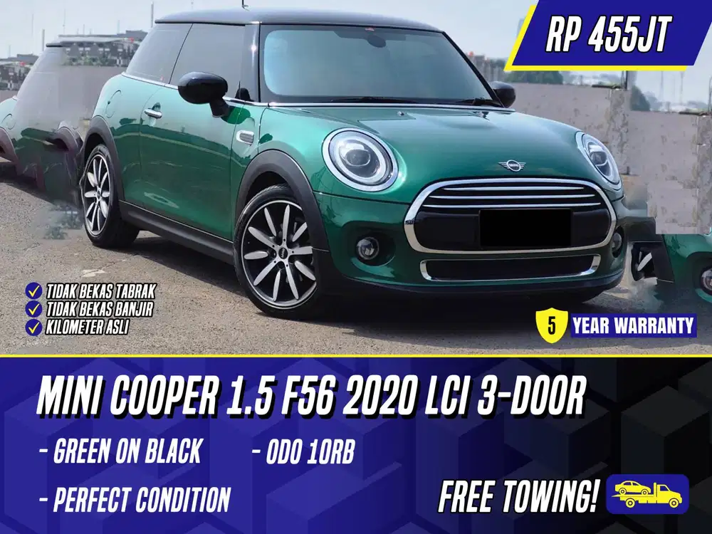 Mini Cooper 1.5 F56 2020 LCI 3 Door Green on Black Hijau 2 Door