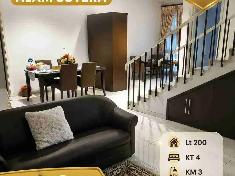 Rumah semi furnish Alam Sutera