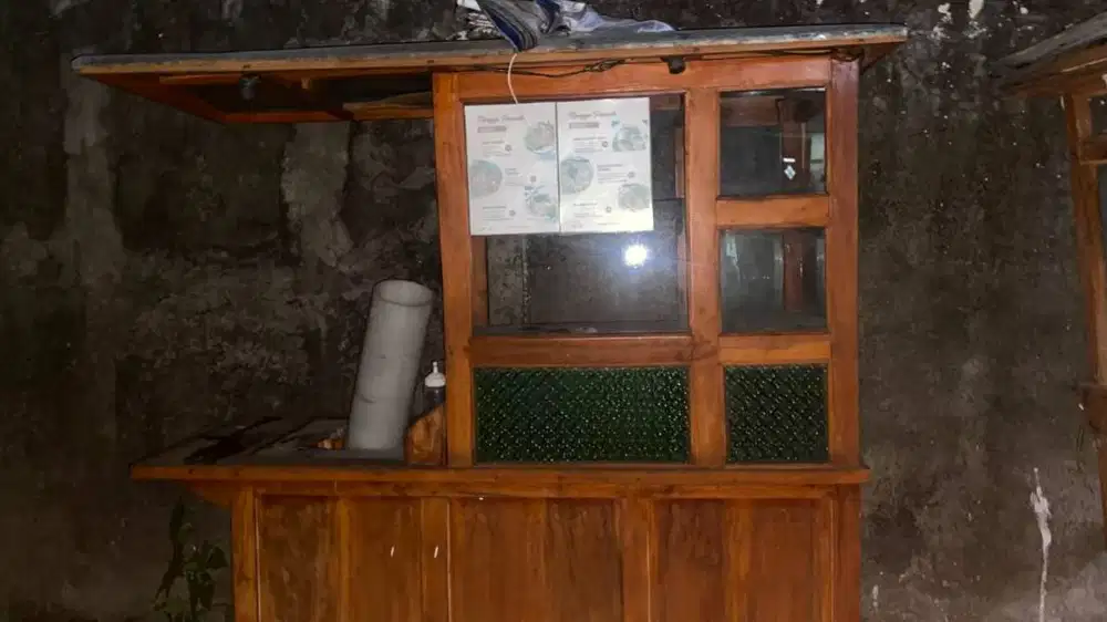 roda bekas bakso kayu jati