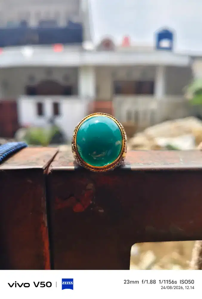 Batu cincin bacan ikatan perak
