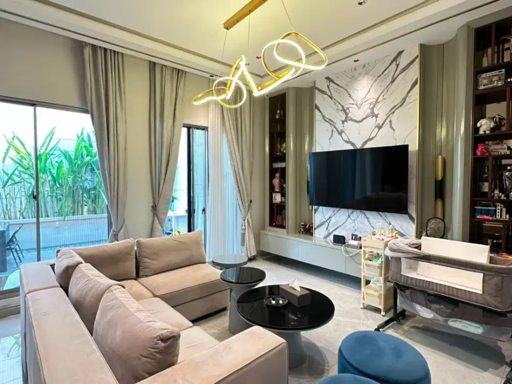 DIJUAL CEPAT RUMAH GOLF ISLAND TYPE PINE UK 8X20 (2 LANTAI) FULL RENOV FULL FURNISH SUPER MEWAH BISA KPR