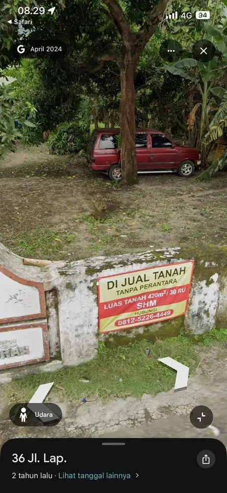 Jual tanah strategis bisa buat rumah pinggir jalan