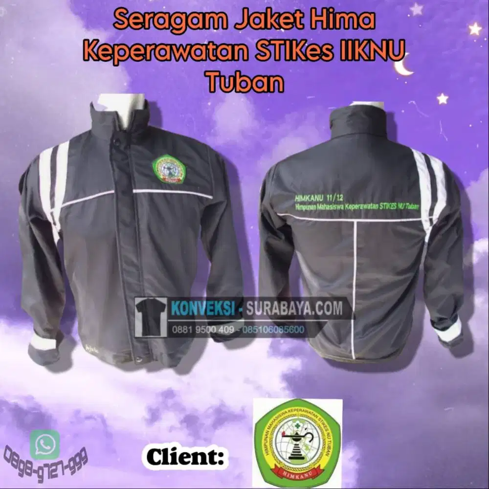 JAKET CUSTOM ORGANISASI MAHASISWA SBY | KONVEKSI BERPENGALAMAN