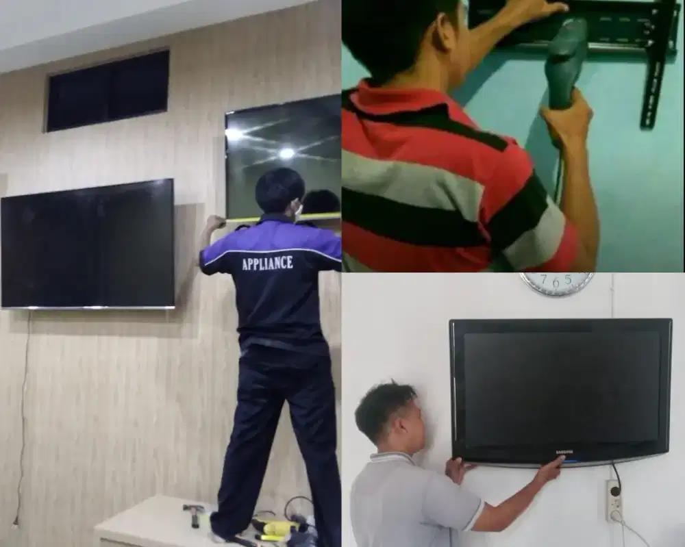 Braket plus pasang atau jasa pasang terima rapih breket bracket led tv