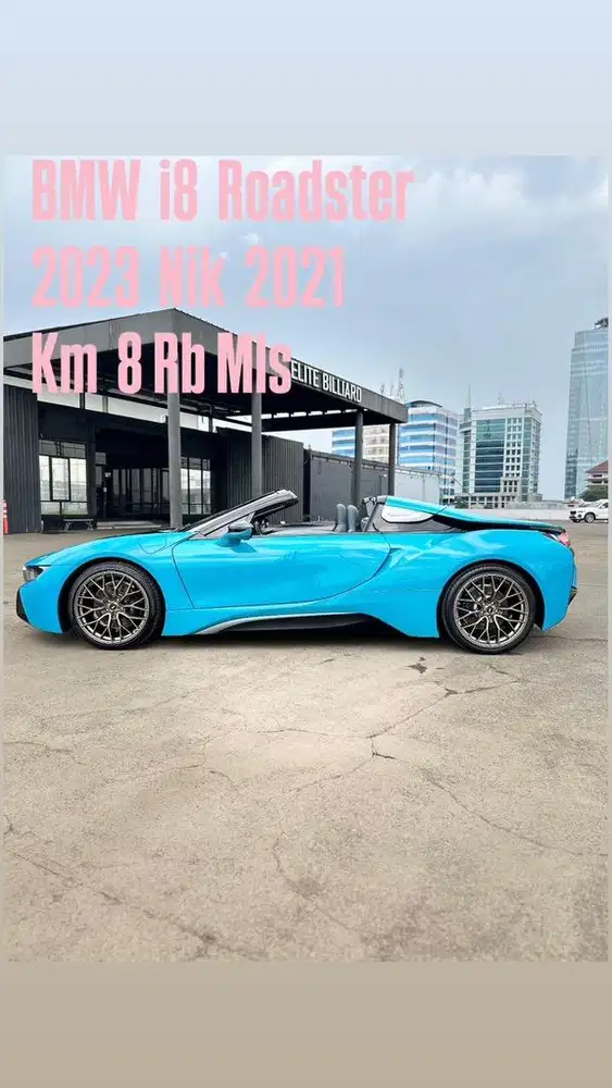 BMW i8 Roadster 2023 Nik21 Blue on Black Siap pakai