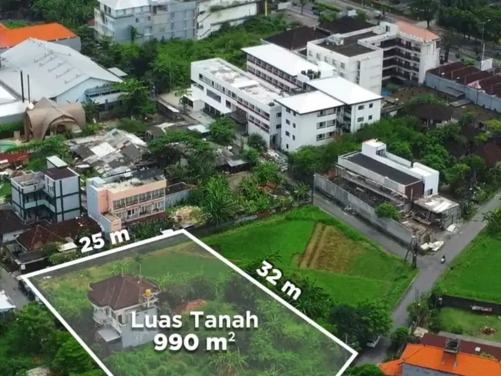 Disewakan tanah resident komersil di Seminyak, Bali