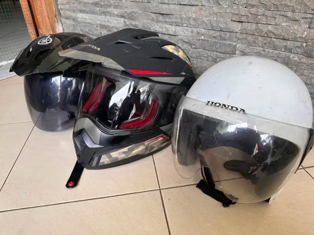HELM KYT FULL FACE DOUBLE VISOR DAN HELM HONDA YAMAHA