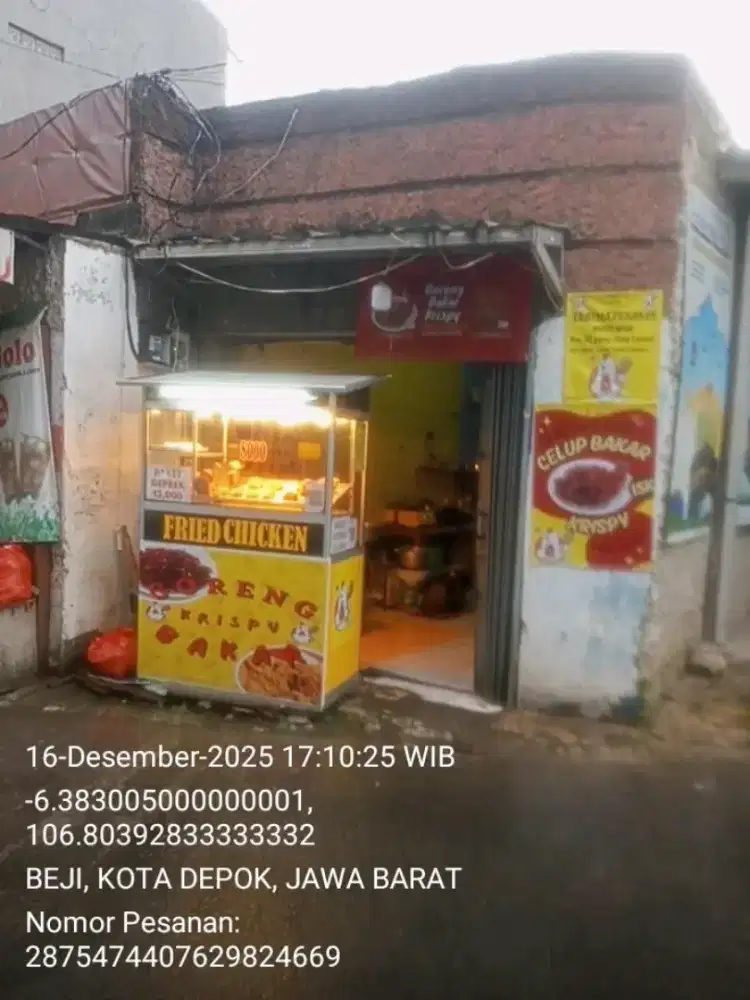 Gerobak + etalase fried chicken