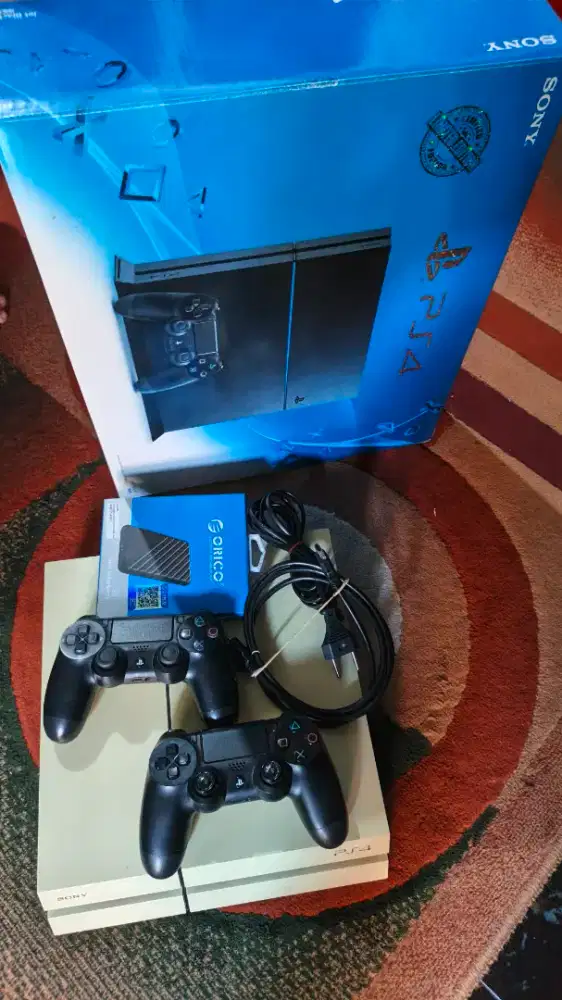 Ps 4slim 500gb full set isi 12game+harddisk 20game