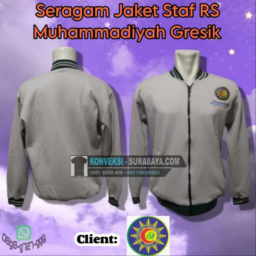 KONVEKSI JAKET STAF RS SURABAYA – BIKIN JAKET ANGKATAN EKSKLUSIF