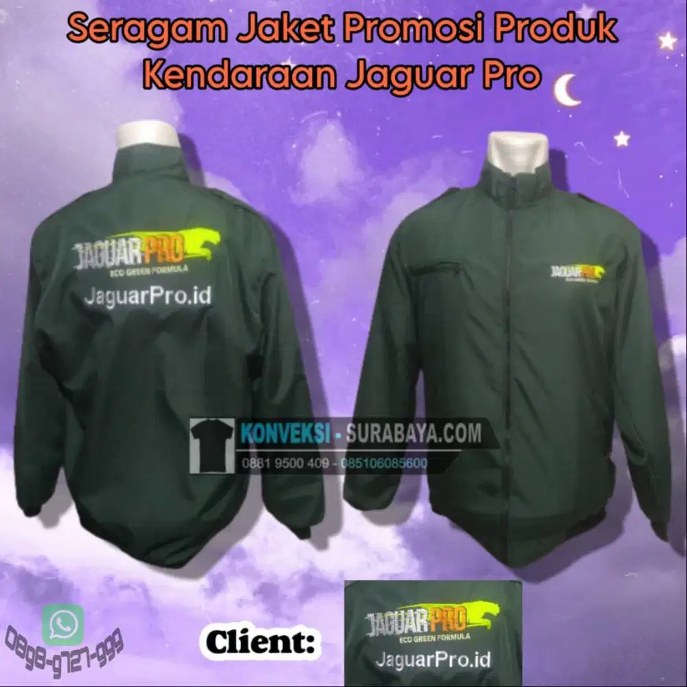 PEMBUATAN JAKET PROMOSI PRODUK SBY – GRATIS KONSULTASI DESAIN MENARIK