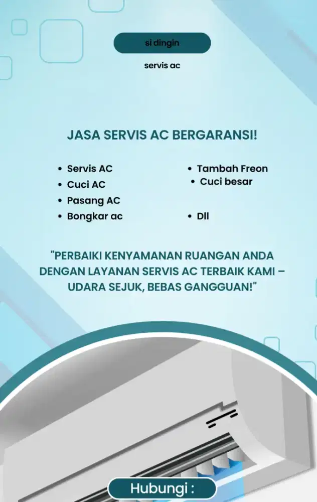 Jasa cuci dan servis ac