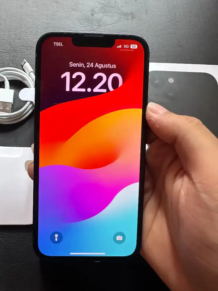 iPhone 13 128Gb Midnight All Operator, Fullset Mulus Nominus