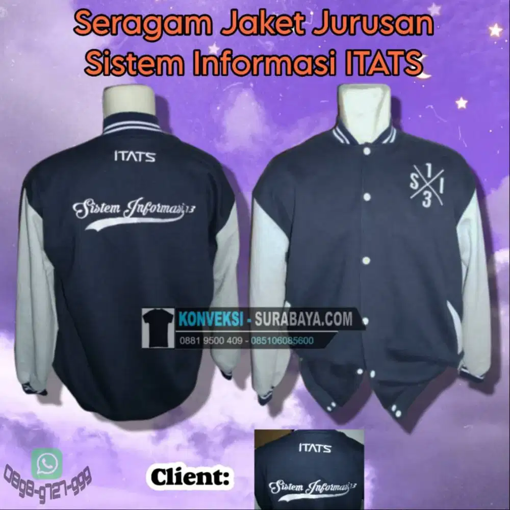 VENDOR JAKET CUSTOM KONVEKSI SURABAYA – KHUSUS KAMPUS, OSIS KOMUNITAS