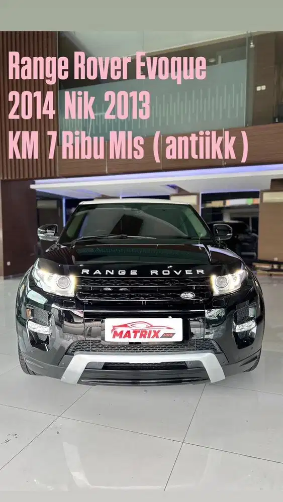 Range Rover Evoque 2014 Nik13 Black on Red Siap paki