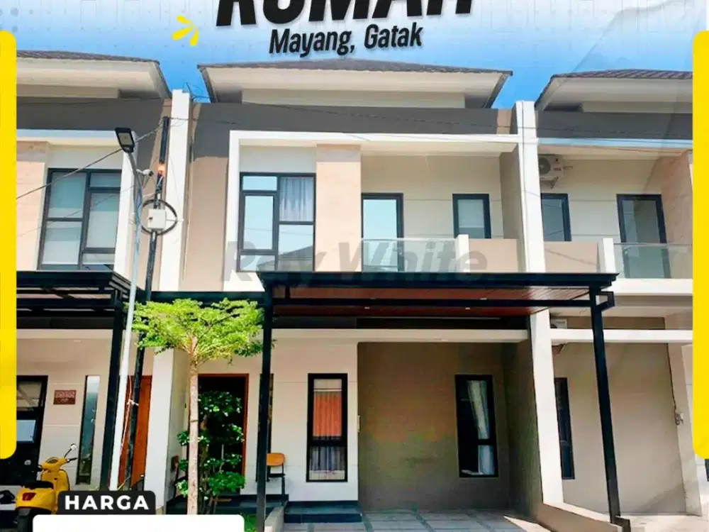 Rumah Minimalis Modern 2 Lantai LT 75m² LB 90m² LD 6m Hadap Timur 2 KT 2 KM Listrik 3500W di Oasis Mangesti Raya Park View Mayang Gatak Sukoharjo (Kaw