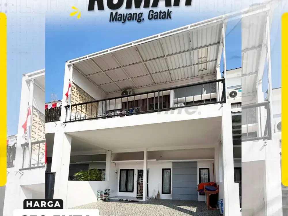 Rumah Minimalis Modern 2 Lantai LT 79m² LB 100m² LD 6,6m Hadap Timur 3+1 KT 3 KM Listrik 4400W Air PAM di Narayu Residence Mayang Gatak Sukoharjo (Dek