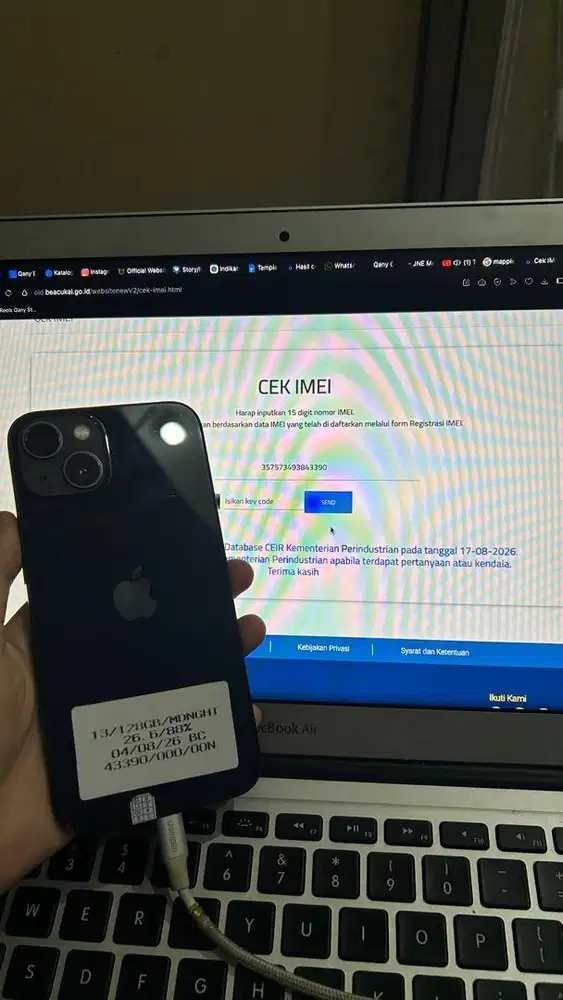 iPhone 13 Midnight 128gb BeaCukai
