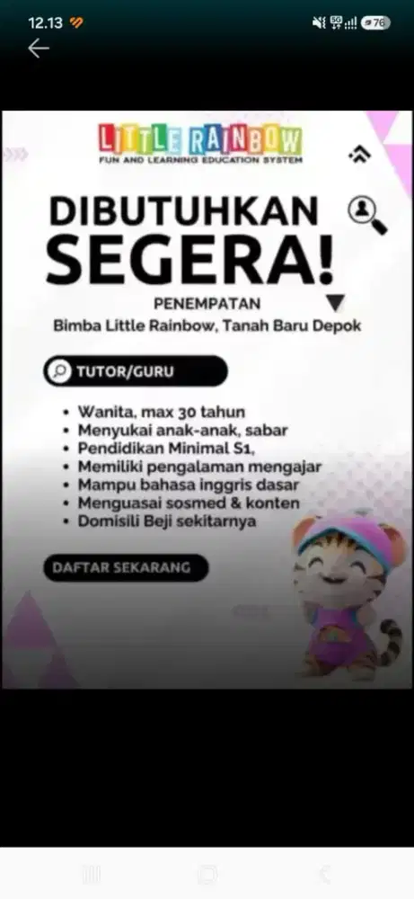 lowongan pengajar