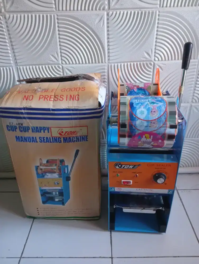 Mesin Cup Sealer TON G7_4KM - Baru Belum Pernah Dipakai