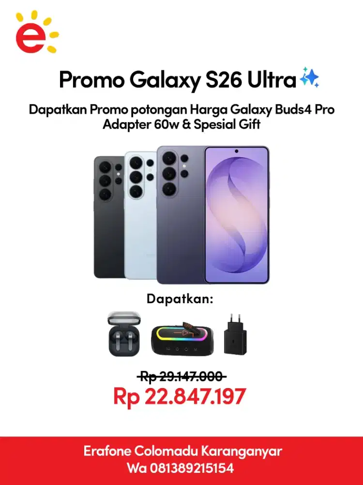 Samsung Galaxy S26 Ultra Diskon 6 Jutaan