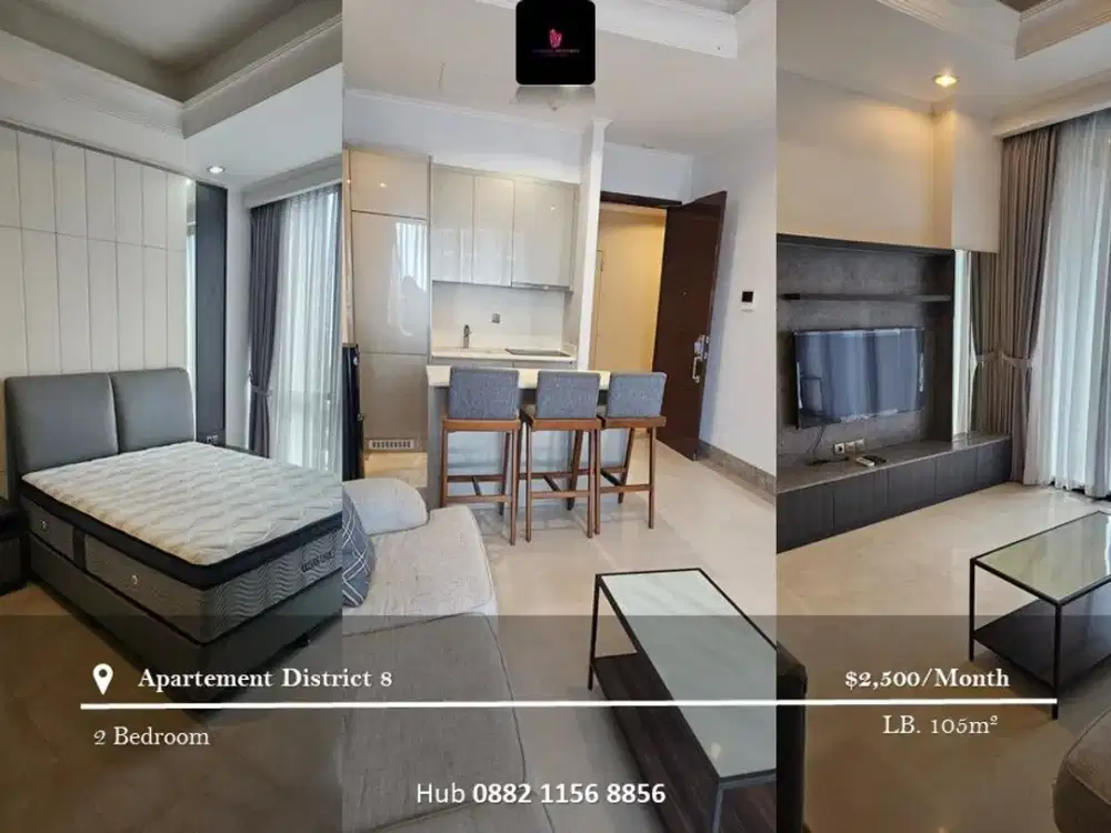 Disewakan Apartement District 8 2BR Full Furnished