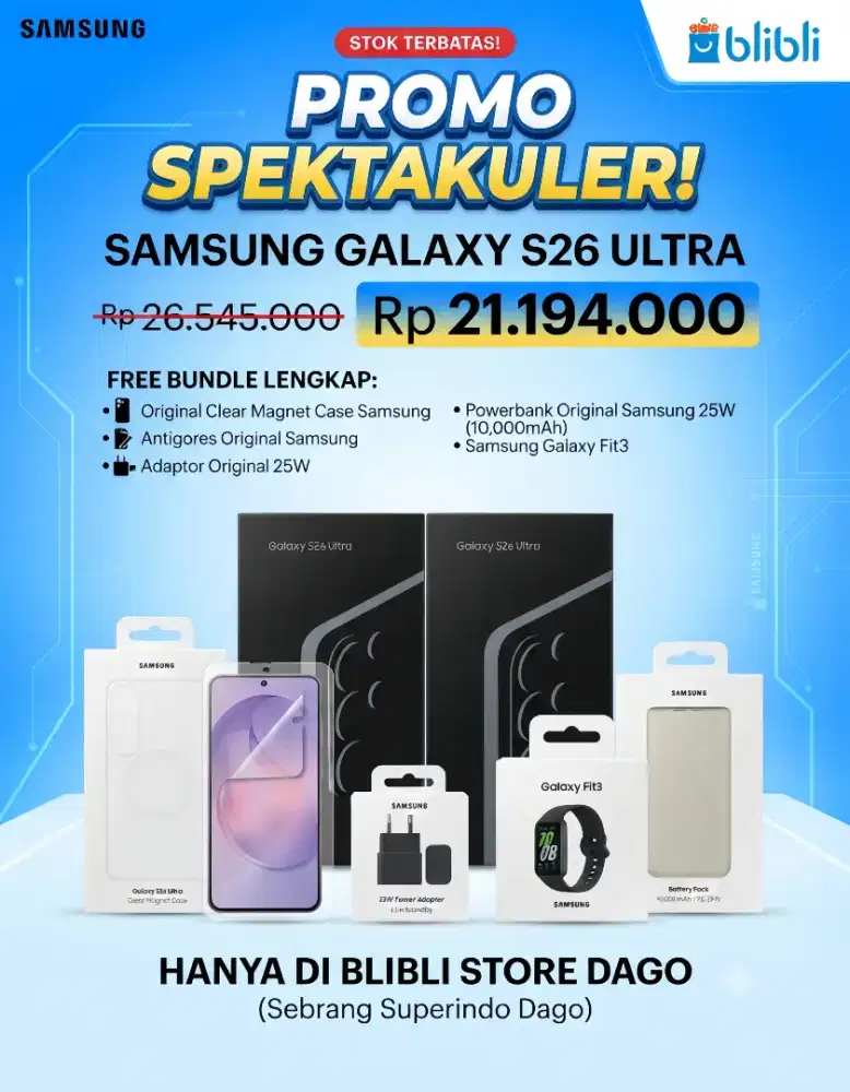 New Samsung S26 Ultra SEIN TERMURAH FREE GARANSI HUMAN ERRROR