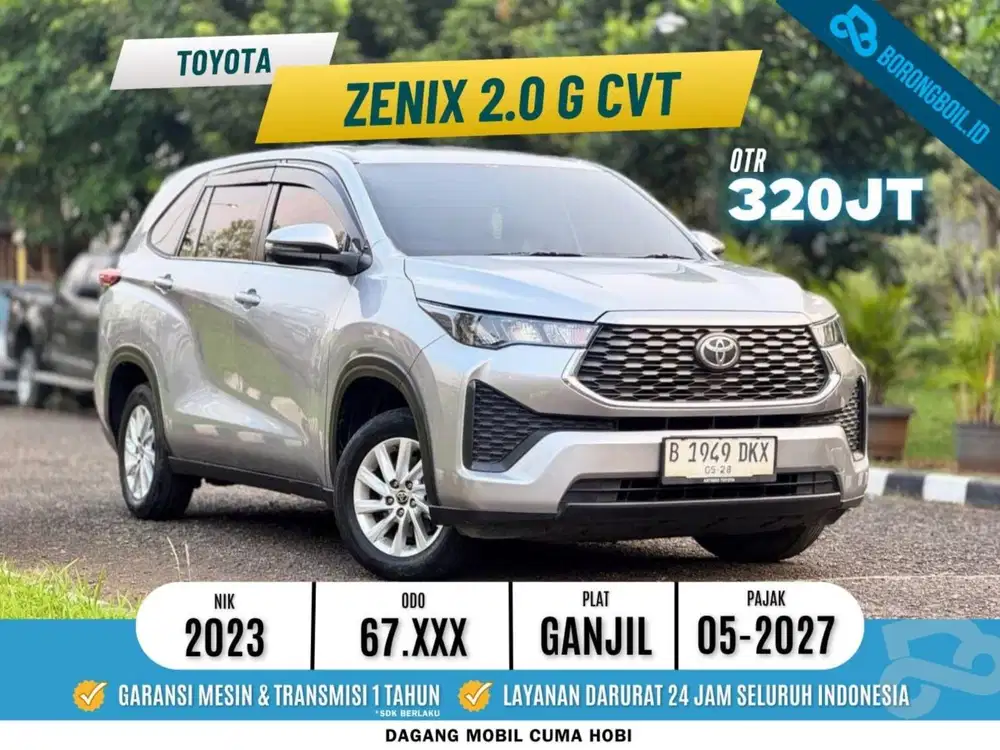 TERMURAHH Toyota Innova Zenix 2.0 G cvt 2023 Silver Metalik