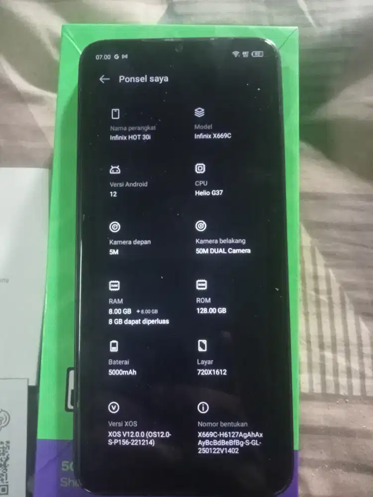 INFINIX HOT 30i ( RAM 8+8 / 128 GB )