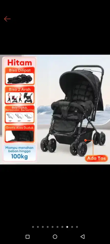 BEIGE Stroller Bayi. Stroller bayi lipat