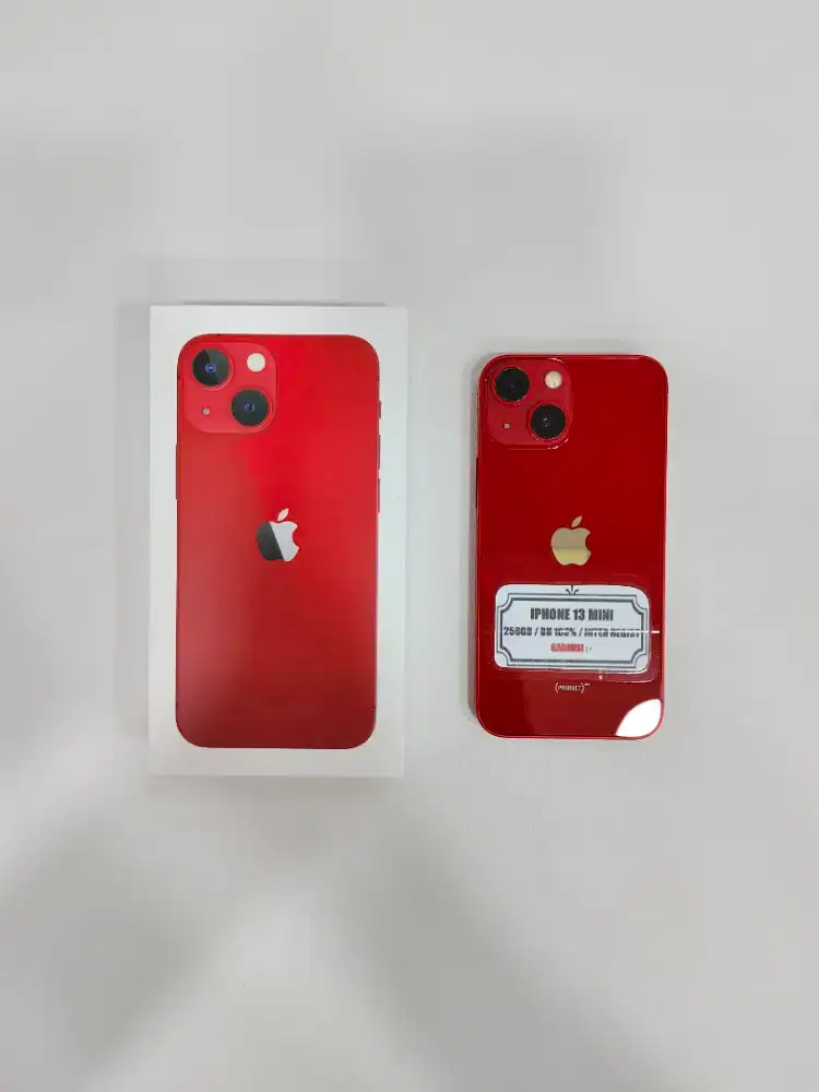 ( Second ) IPhone 13 Mini 256GB Red | Fullset | Sudah Bayar Pajak