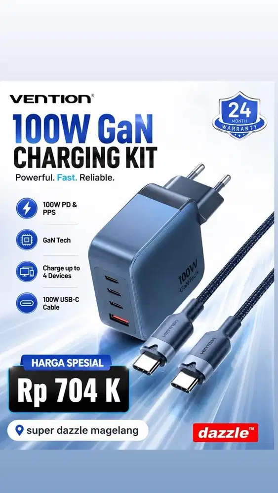 Tc vention set gandash 100 watt c to c gray