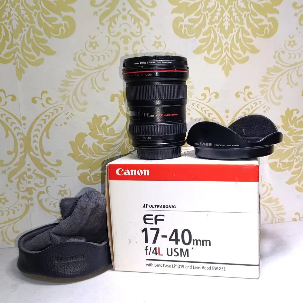 Lensa Canon EF 17-40mm F4 L USM Mulus Fullset Box